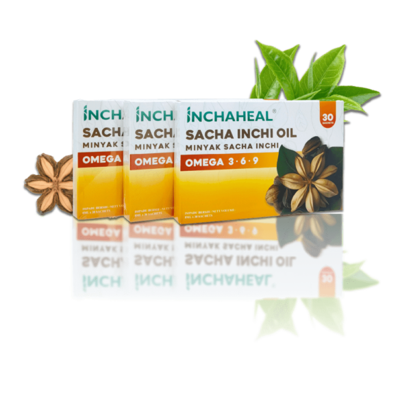 EXTRA VIRGIN SACHA INCHI OIL 30 sachets per box x 3 - Treecove Kuching